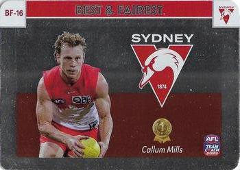 2023 AFL TeamCoach - Best & Fairest Silver #BF-16 Callum Mills Front